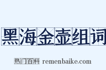 黑海金壶组词是什么意思的图片